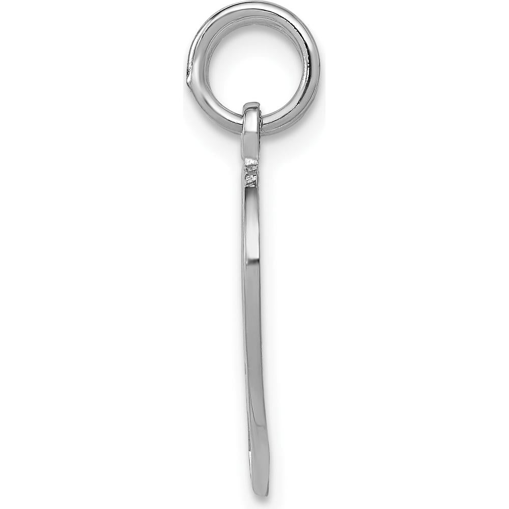 14K White Gold Best Friend 2-Piece Break-apart Charm - Textured Friendship Pendant by 0