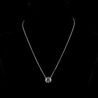 14K White Gold Bezel Set Round Lab Diamond Solitaire Pendant with F VS1 Brilliant Cut - 3.02 Carat Total Diamond Weight - Covaloro Fine Jewelry