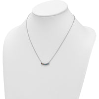 14K White Gold Birthstone Mother's Necklace Mounting with 7 Gemstone Settings - Customizable Pendant by Oro Pregiato