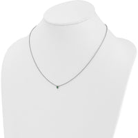 14K White Gold Birthstone Mother's Necklace Pendant - Customizable Gemstone Option by Oro Pregiato