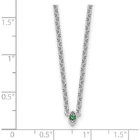 14K White Gold Birthstone Mother's Necklace Pendant - Customizable Gemstone Option by Oro Pregiato