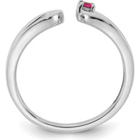 14K White Gold Birthstone Mother's Wrap Ring - Personalized Birthstone by Oro Pregiato