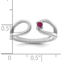 14K White Gold Birthstone Mother's Wrap Ring - Personalized Birthstone by Oro Pregiato