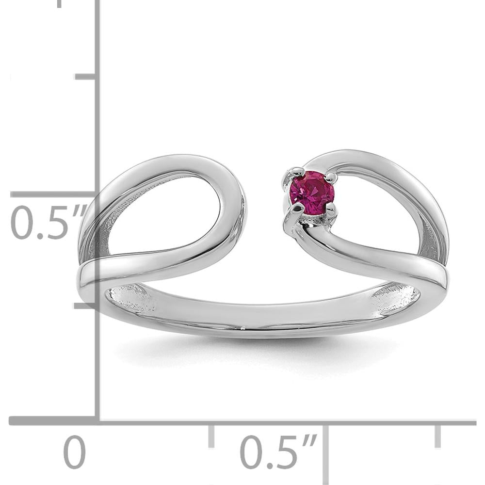 14K White Gold Birthstone Mother's Wrap Ring - Personalized Birthstone by Oro Pregiato