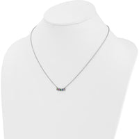 14K White Gold Birthstone Necklace Pendant with 5 Custom Stones by Oro Pregiato