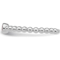 14K White Gold Birthstone Ring with Bezel Set Ruby - 1.5mm Band with Milgrain Detail by Oro Pregiato