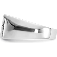 14K White Gold Black and White Diamond Men's Ring with Round Diamonds - 0.53 Carat Total Diamond Weight by 0
