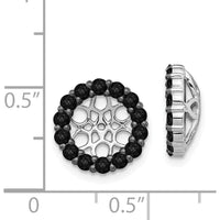 14K White Gold Black Diamond Cluster Earring Jackets - 0.0347 Carats Total Diamond Weight by Monteluci Fine Jewelry