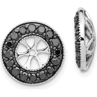14K White Gold Black Diamond Earring Jackets - 0.02 Carats Total Diamond Weight by Monteluci Fine Jewelry