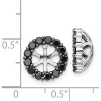14K White Gold Black Diamond Earring Jackets - 0.04 Carats Total Diamond Weight by Monteluci Fine Jewelry