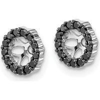 14K White Gold Black Diamond Earring Jackets - 0.234 Carats Total Diamond Weight by Monteluci Fine Jewelry