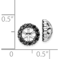 14K White Gold Black Diamond Earring Jackets - 0.234 Carats Total Diamond Weight by Monteluci Fine Jewelry