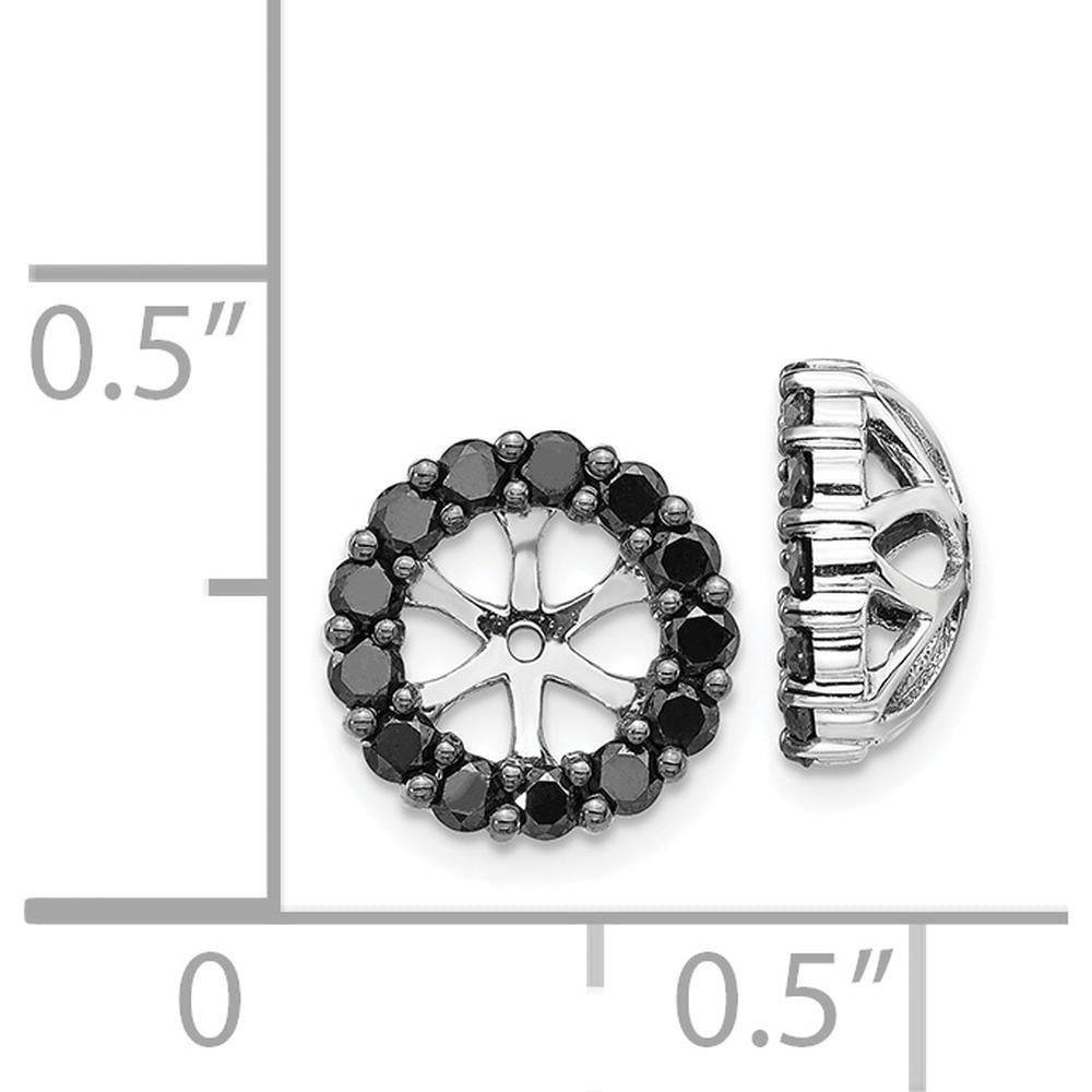 14K White Gold Black Diamond Earring Jackets - 0.234 Carats Total Diamond Weight by Monteluci Fine Jewelry