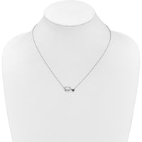 14K White Gold Black Diamond Mother and Baby Bear Pendant Necklace - 1/20 Carat Total Diamond Weight by Monteluci Fine Jewelry
