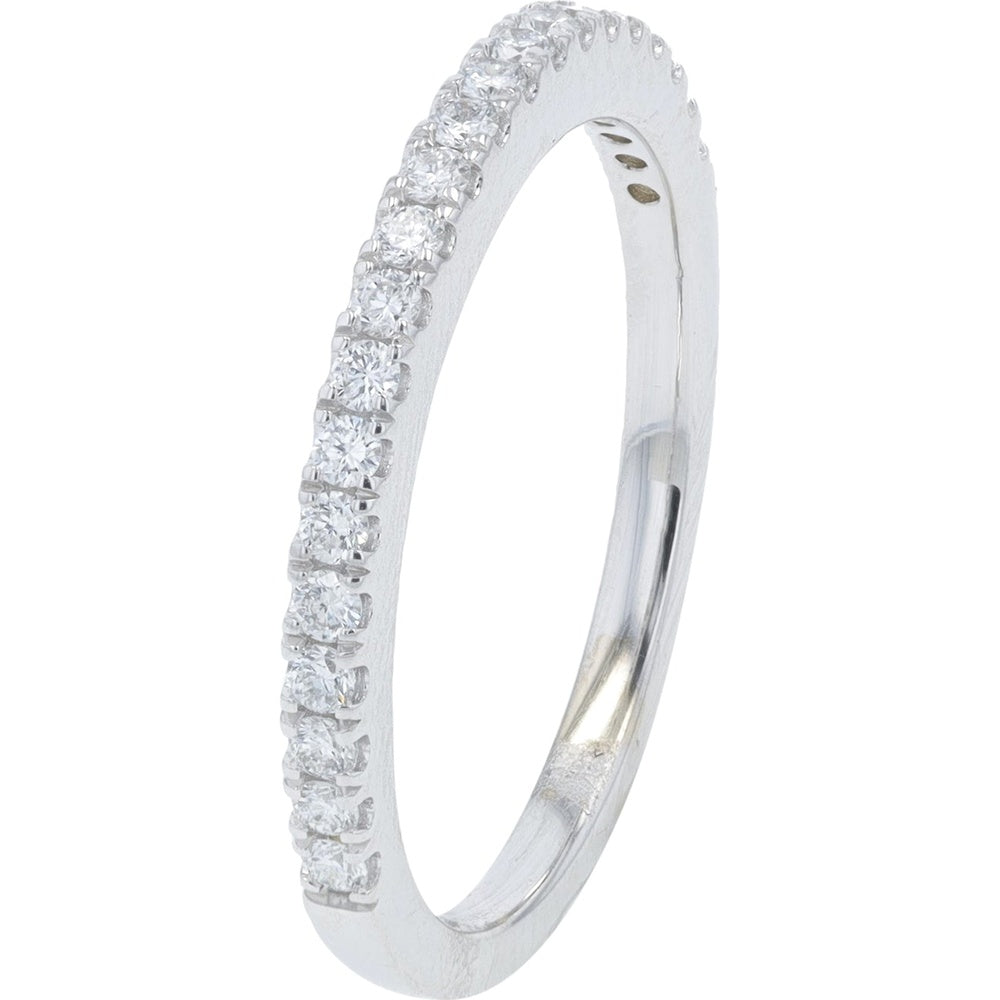 14K White Gold Bridal Set with 1.00 Carat Oval Lab-Grown Diamond and Pavé Split-Shank Band - 1.50 Carat Total Diamond Weight