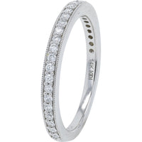 14K White Gold Bridal Set with 1.00 Carat Princess Cut Lab Grown Diamond and 2.50 Carat Total Diamond Weight - Matching Band with Milgrain Edge