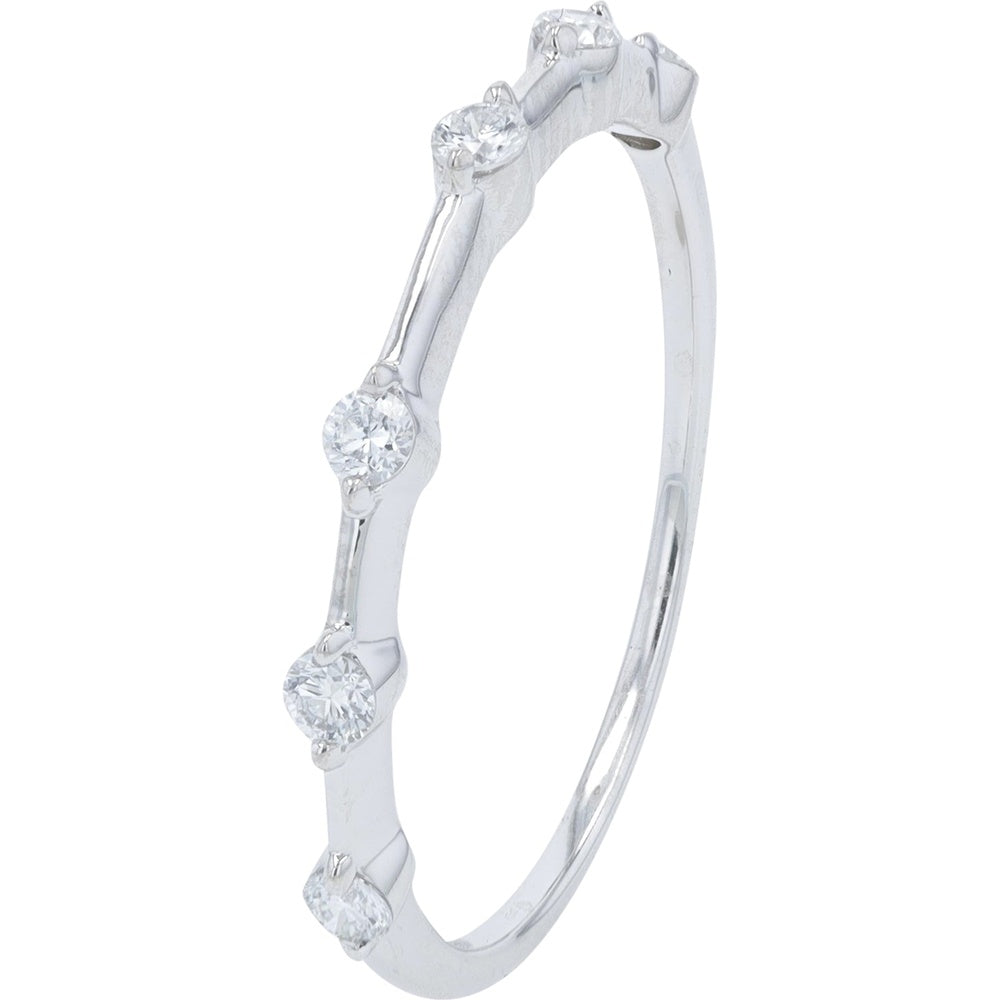 14K White Gold Bridal Set with 1.50 Carat Round Lab Grown Diamond and Accent Stones - 1.86 Carat Total Diamond Weight