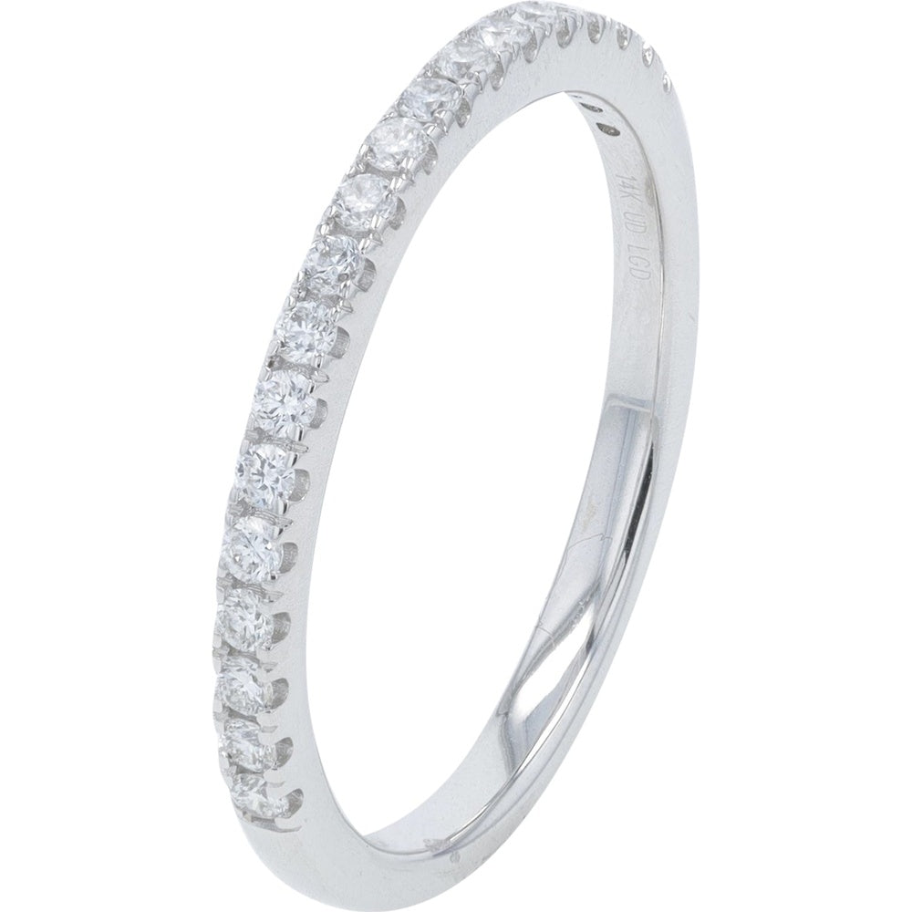 14K White Gold Bridal Set with 5.50 Carat Total Weight Lab-Grown Diamonds - 5.00 Carat Center H Color VVS2 Clarity