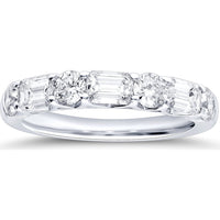 14K White Gold Bridal Set with Round Cut Diamonds - 2.30 Carat Total Diamond Weight by Auriventus