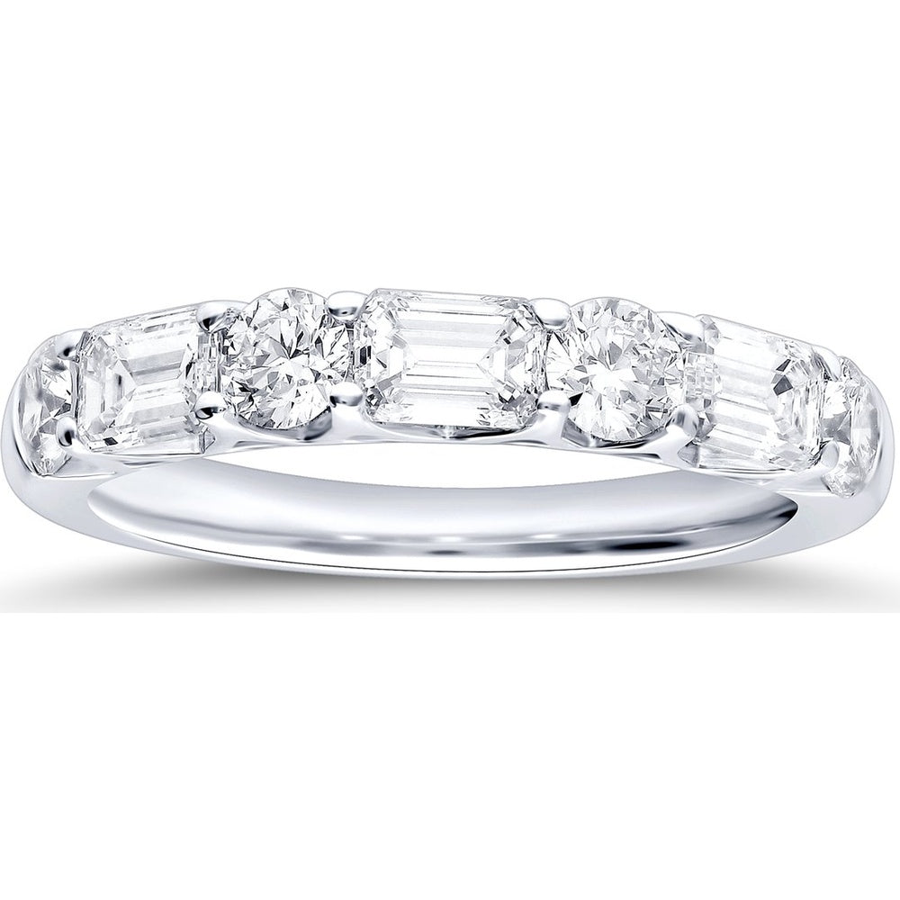 14K White Gold Bridal Set with Round Cut Diamonds - 2.30 Carat Total Diamond Weight by Auriventus