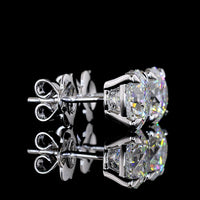 14K White Gold Brilliant Round Lab Diamond Stud Earrings - 3.04 Carat Total Weight (E-F Color, VS1 Clarity) - Covaloro Fine Jewelry