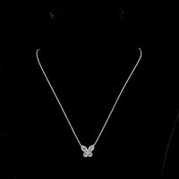 14K White Gold Butterfly Motif Pendant with Marquise and Round Lab-Grown Diamonds - 2.11 Carats Total Diamond Weight - Covaloro Fine Jewelry