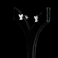 14K White Gold Butterfly Motif Stud Earrings with Marquise and Round Lab Diamonds - Total 1.17 Carat Weight, E-F VS Clarity - Covaloro Fine Jewelry