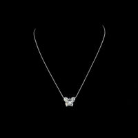 14K White Gold Butterfly Shape Pendant with 8.86 Carat Lab-Grown Diamond - E-F VS1 Clarity - Covaloro Fine Jewelry