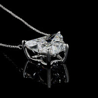 14K White Gold Butterfly Shape Pendant with 8.86 Carat Lab-Grown Diamond - E-F VS1 Clarity - Covaloro Fine Jewelry