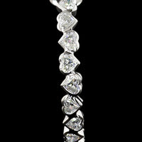 14K White Gold C-Hoop Earrings with Bezel Set Heart Shaped Lab Grown Diamonds - 5.38 Carat Total Diamond Weight (E-F Color, VS2 Clarity) - Covaloro Fine Jewelry