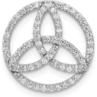 14K White Gold Celtic Circle Slide Pendant with 1/3 Carat Round Diamonds by Monteluci Fine Jewelry