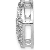 14K White Gold Celtic Circle Slide Pendant with 1/3 Carat Round Diamonds by Monteluci Fine Jewelry