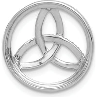 14K White Gold Celtic Circle Slide Pendant with 1/3 Carat Round Diamonds by Monteluci Fine Jewelry