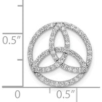 14K White Gold Celtic Circle Slide Pendant with 1/3 Carat Round Diamonds by Monteluci Fine Jewelry