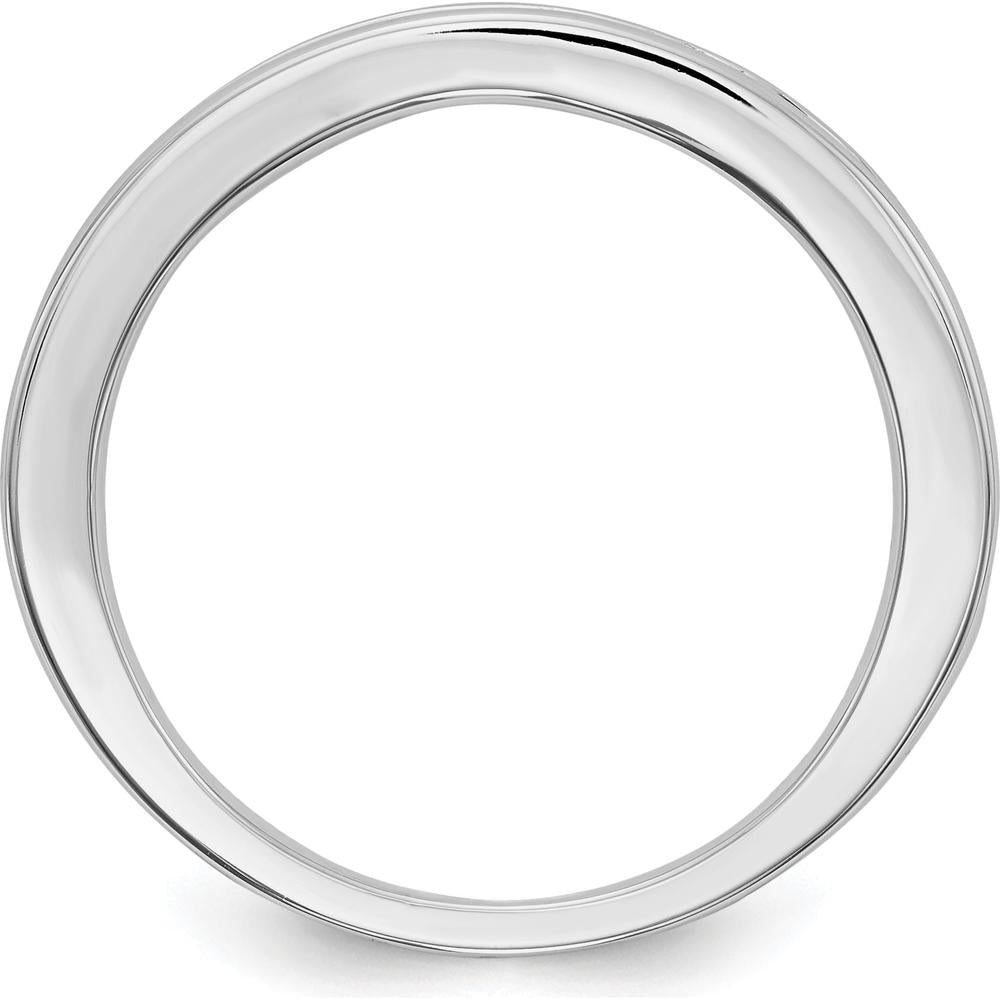14K White Gold Channel Band with Round Blue Sapphires - 0.44 Carat Total Gemstone Weight by 0