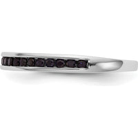14K White Gold Channel Band with Round Blue Sapphires - 0.44 Carat Total Gemstone Weight by 0