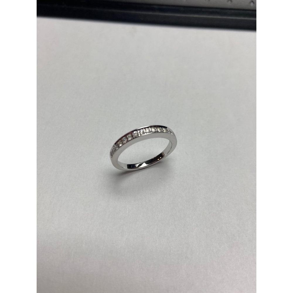 14K White Gold Channel Set Round Diamond Wedding Band - 0.24 Carat Total Diamond Weight by Auriventus