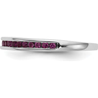 14K White Gold Channel Set Ruby Wedding Band - 0.48 Carat Total Ruby Weight by 0