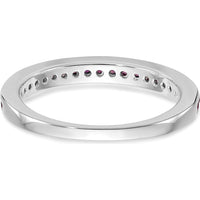 14K White Gold Channel Set Ruby Wedding Band - 0.48 Carat Total Ruby Weight by 0