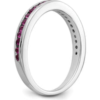 14K White Gold Channel Set Ruby Wedding Band - 0.48 Carat Total Ruby Weight by 0