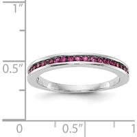 14K White Gold Channel Set Ruby Wedding Band - 0.48 Carat Total Ruby Weight by 0