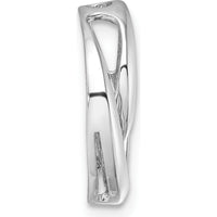14K White Gold Circle Chain Slide Pendant Mounting for 3-3.2mm Stones by Oro Pregiato