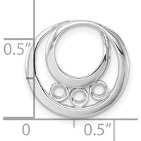14K White Gold Circle Chain Slide Pendant Mounting for 3-3.2mm Stones by Oro Pregiato