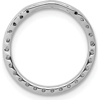14K White Gold Circle Pendant with 31 Round Diamonds - 0.008 Carat Total Diamond Weight by Monteluci Fine Jewelry