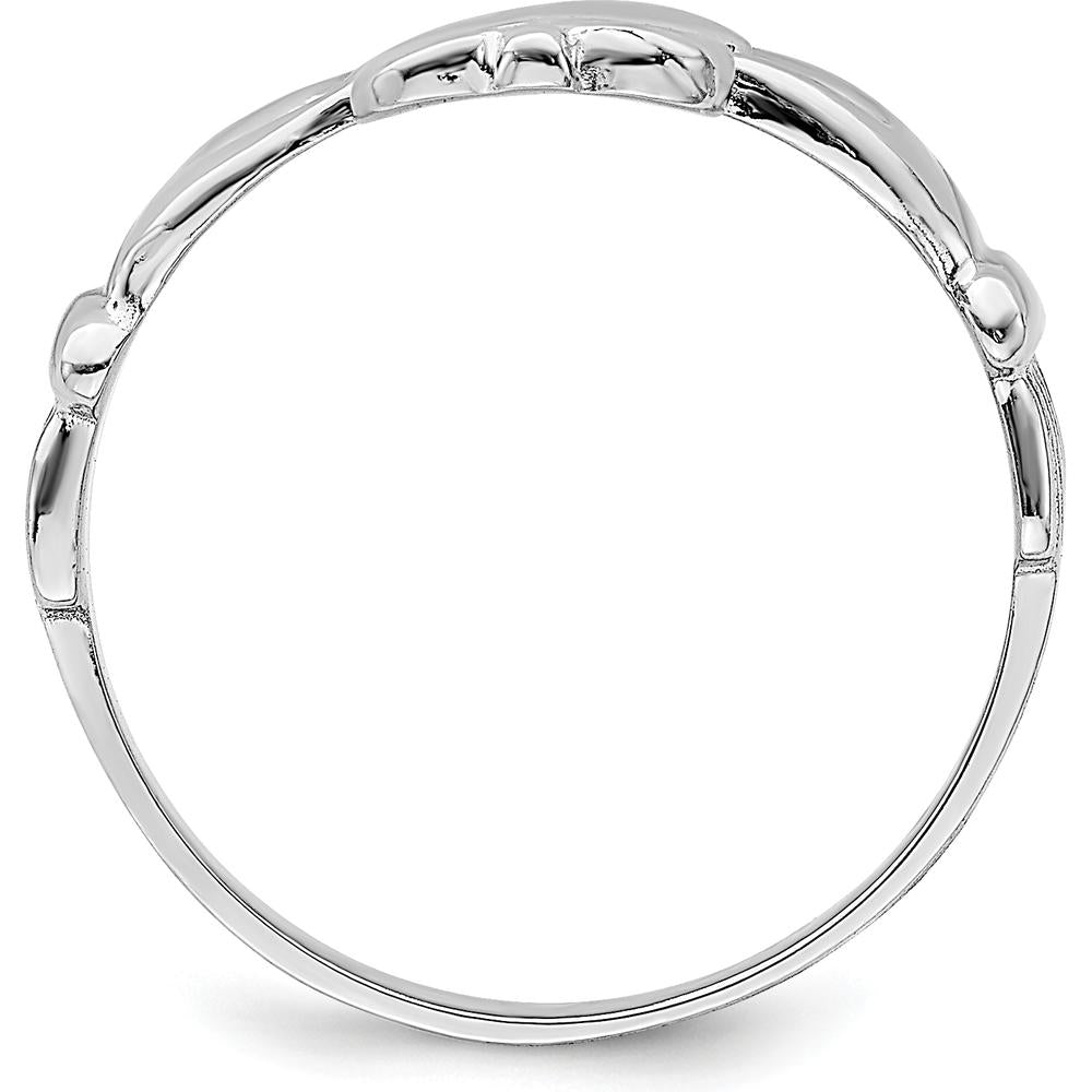 14K White Gold Claddagh Ring with Polished Finish - Symbol of Love, Loyalty, and Friendship by 0