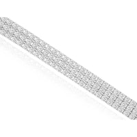 14K White Gold Classic Tennis Bracelet with Four-Prong Set Round Cut Diamonds - 4.30 Carat Total Diamond Weight - Royal Jewelry