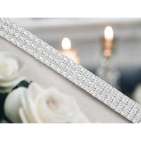 14K White Gold Classic Tennis Bracelet with Four-Prong Set Round Cut Diamonds - 4.30 Carat Total Diamond Weight - Royal Jewelry