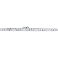 14K White Gold Classic Tennis Bracelet with Prong-Set Round Lab Grown Diamonds - 7.65 Carat Total Diamond Weight