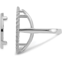 14K White Gold Coin Bezel Ring with Polished Diamond-Cut Rope Edge - Holds 1/10 oz. American Eagle Coin by Numis Coin Jewelry