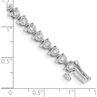 14K White Gold Complete 2 Carat Diamond Illusion Setting 7" Tennis Bracelet by Monteluci Fine Jewelry